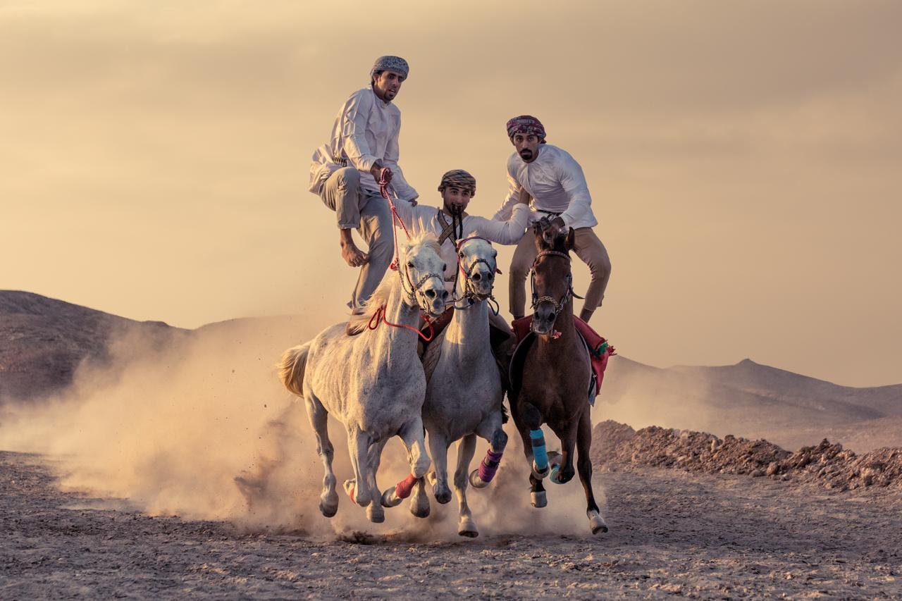 Golden desert dunes of Oman's Wahiba Sands